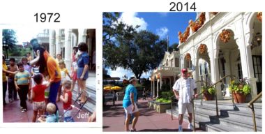 1972 Magic Kingdom City Hall and how it looks in 2014