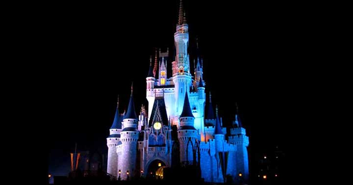 Disney Magic Kingdom Cinderella Castle at night