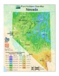 Nevada Plant Hardiness Zone Map
